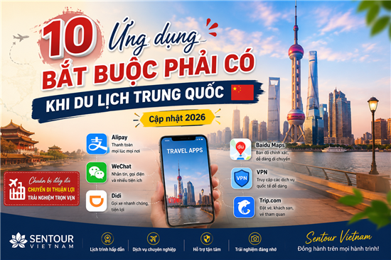 10 ứng dụng bắt buộc phải có khi du lịch Trung Quốc năm 2026